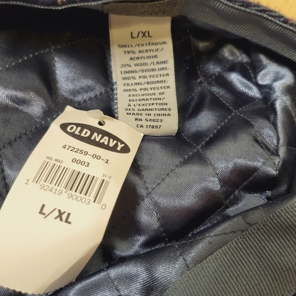 Nwt old navy blue plaid wool blend hat - Picture 4 of 4